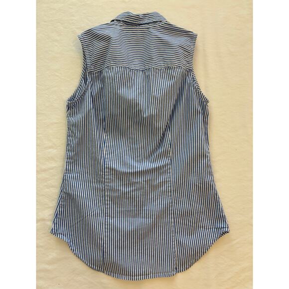 J Crew women Sleeveless Button Up Collard Shirt Size XXS - Picture 3 of 6